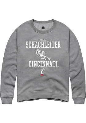 Isaac Schachleiter  Rally Cincinnati Bearcats Mens Graphite NIL Sport Icon Long Sleeve Crew Swea..