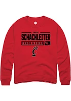 Isaac Schachleiter  Rally Cincinnati Bearcats Mens Red NIL Stacked Box Long Sleeve Crew Sweatshi..