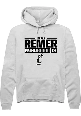 Jordan Remer Rally Cincinnati Bearcats Mens NIL Stacked Box Long Sleeve Hoodie