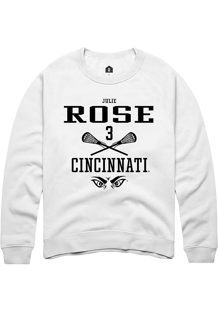 Julie Rose Rally Cincinnati Bearcats Mens NIL Sport Icon Long Sleeve Crew Sweatshirt