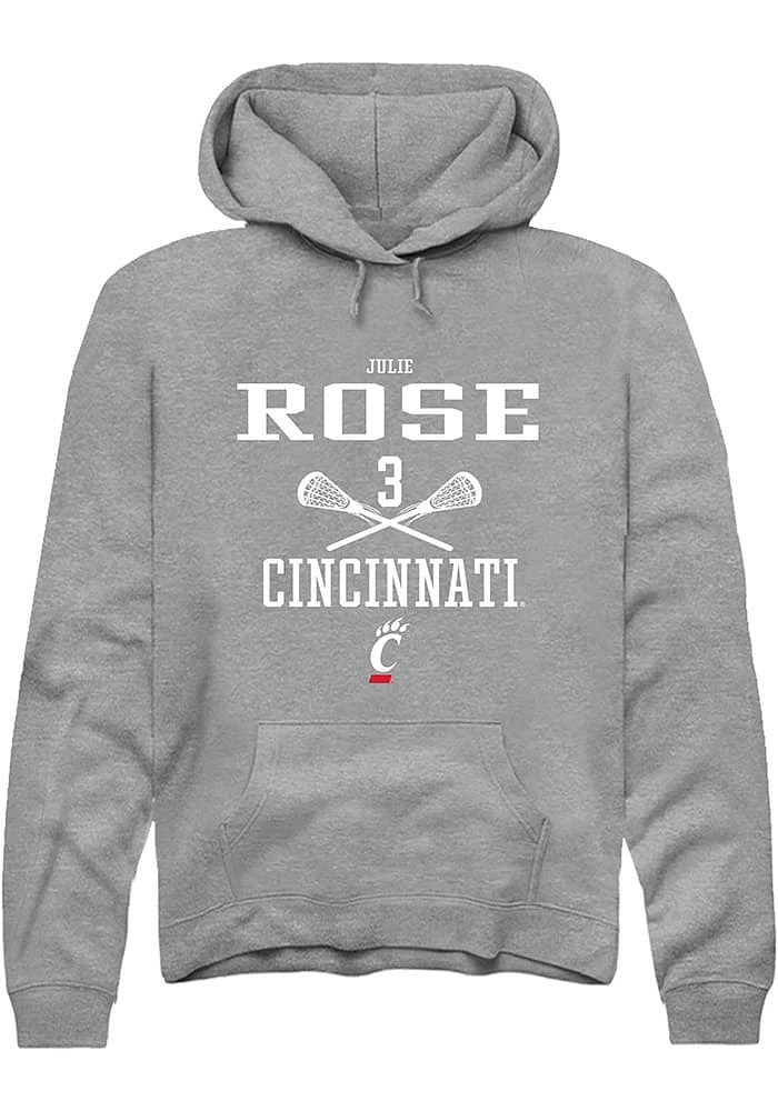 Julie Rose  Rally Cincinnati Bearcats Mens Graphite NIL Sport Icon Long Sleeve Hoodie