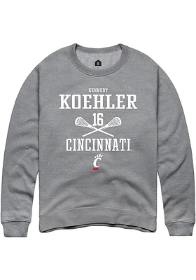 Kennedy Koehler  Rally Cincinnati Bearcats Mens Graphite NIL Sport Icon Long Sleeve Crew Sweatsh..