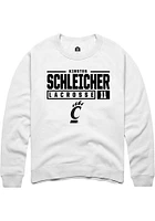 Kirsten Schleicher Rally Cincinnati Bearcats Mens NIL Stacked Box Long Sleeve Crew Sweatshi