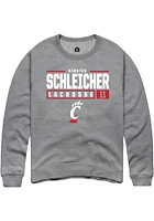 Kirsten Schleicher  Rally Cincinnati Bearcats Mens Graphite NIL Stacked Box Long Sleeve Crew Swe..