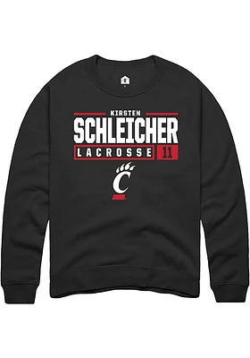 Kirsten Schleicher Rally Cincinnati Bearcats Mens NIL Stacked Box Long Sleeve Crew Sweats