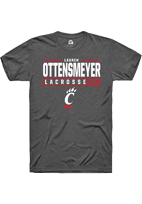 Lauren ottensmeyer  Cincinnati Bearcats Dark Grey Rally NIL Stacked Box Short Sleeve T Shirt