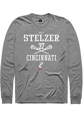 Lilly Stelzer  Cincinnati Bearcats Graphite Rally NIL Sport Icon Long Sleeve T Shirt