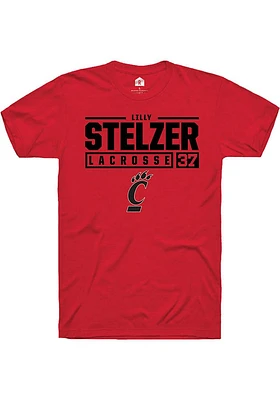 Lilly Stelzer Cincinnati Bearcats Rally NIL Stacked Box Short Sleeve T Shirt