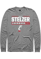 Lilly Stelzer  Cincinnati Bearcats Graphite Rally NIL Stacked Box Long Sleeve T Shirt