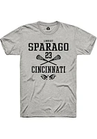 Lindsay Sparago  Cincinnati Bearcats Ash Rally NIL Sport Icon Short Sleeve T Shirt