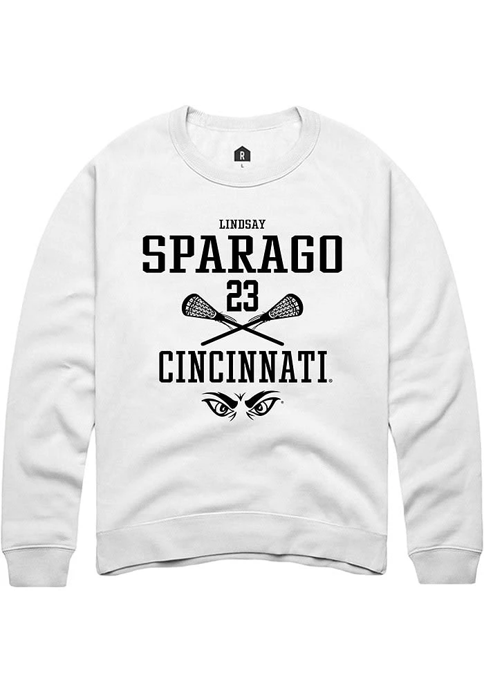 Lindsay Sparago Rally Cincinnati Bearcats Mens NIL Sport Icon Long Sleeve Crew Sweatshirt