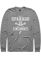 Lindsay Sparago  Cincinnati Bearcats Graphite Rally NIL Sport Icon Long Sleeve T Shirt