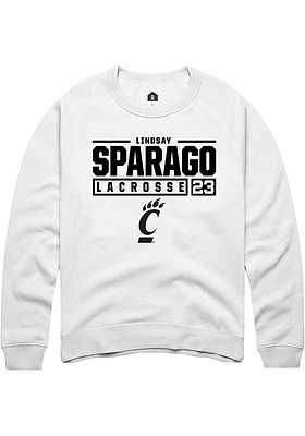 Lindsay Sparago Rally Cincinnati Bearcats Mens NIL Stacked Box Long Sleeve Crew Sweatshir