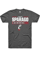 Lindsay Sparago  Cincinnati Bearcats Dark Grey Rally NIL Stacked Box Short Sleeve T Shirt