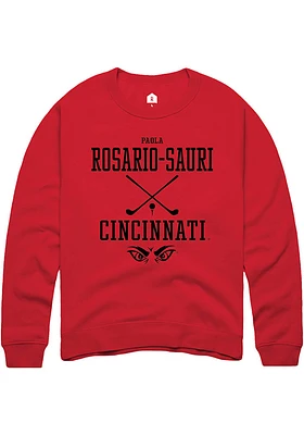 Paola Rosario-Sauri  Rally Cincinnati Bearcats Mens Red NIL Sport Icon Long Sleeve Crew Sweatshi..