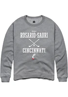 Paola Rosario-Sauri  Rally Cincinnati Bearcats Mens Graphite NIL Sport Icon Long Sleeve Crew Swe..