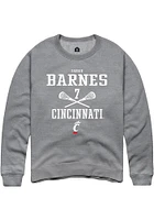 Sarah Barnes  Rally Cincinnati Bearcats Mens Graphite NIL Sport Icon Long Sleeve Crew Sweatshirt