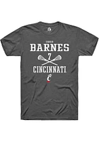 Sarah Barnes  Cincinnati Bearcats Dark Grey Rally NIL Sport Icon Short Sleeve T Shirt