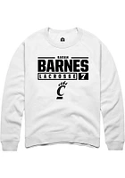 Sarah Barnes Rally Cincinnati Bearcats Mens NIL Stacked Box Long Sleeve Crew Sweatshirt