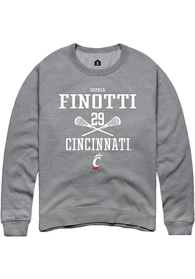 Sophia Finotti  Rally Cincinnati Bearcats Mens Graphite NIL Sport Icon Long Sleeve Crew Sweatshi..