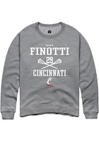 Sophia Finotti  Rally Cincinnati Bearcats Mens Graphite NIL Sport Icon Long Sleeve Crew Sweatshirt