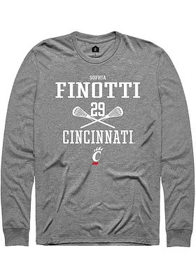 Sophia Finotti  Cincinnati Bearcats Graphite Rally NIL Sport Icon Long Sleeve T Shirt