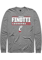 Sophia Finotti  Cincinnati Bearcats Graphite Rally NIL Stacked Box Long Sleeve T Shirt