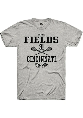 Sophie Fields  Cincinnati Bearcats Ash Rally NIL Sport Icon Short Sleeve T Shirt