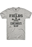 Sophie Fields  Cincinnati Bearcats Ash Rally NIL Sport Icon Short Sleeve T Shirt