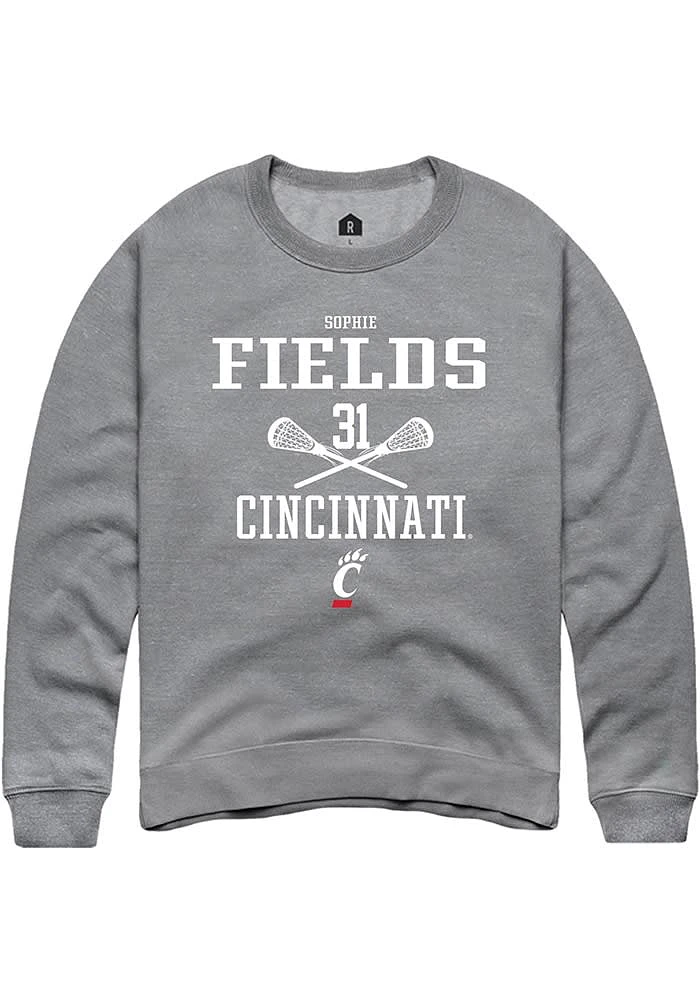 Sophie Fields  Rally Cincinnati Bearcats Mens Graphite NIL Sport Icon Long Sleeve Crew Sweatshirt