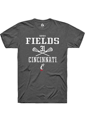 Sophie Fields  Cincinnati Bearcats Dark Grey Rally NIL Sport Icon Short Sleeve T Shirt