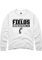 Sophie Fields Rally Cincinnati Bearcats Mens NIL Stacked Box Long Sleeve Crew Sweatshirt