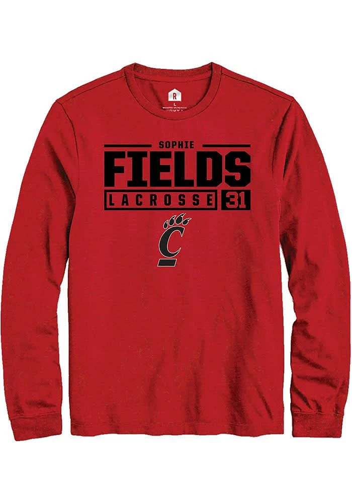 Sophie Fields Cincinnati Bearcats Rally NIL Stacked Box Long Sleeve T Shirt