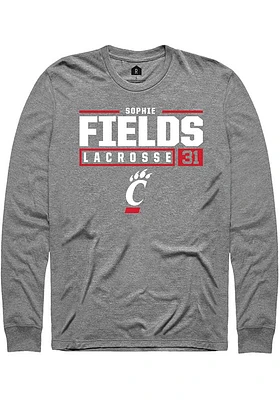 Sophie Fields  Cincinnati Bearcats Graphite Rally NIL Stacked Box Long Sleeve T Shirt