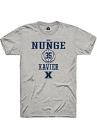 Bob Nunge  Xavier Musketeers Ash Rally NIL Sport Icon Short Sleeve T Shirt