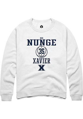 Bob Nunge Rally Xavier Musketeers Mens NIL Sport Icon Long Sleeve Crew Sweatshirt