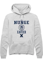 Bob Nunge  Rally Xavier Musketeers Mens White NIL Sport Icon Long Sleeve Hoodie