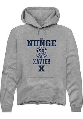 Bob Nunge  Rally Xavier Musketeers Mens Graphite NIL Sport Icon Long Sleeve Hoodie