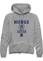 Bob Nunge  Rally Xavier Musketeers Mens Graphite NIL Sport Icon Long Sleeve Hoodie