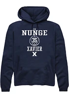 Bob Nunge  Rally Xavier Musketeers Mens Navy Blue NIL Sport Icon Long Sleeve Hoodie