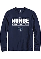 Bob Nunge  Xavier Musketeers Navy Blue Rally NIL Stacked Box Long Sleeve T Shirt