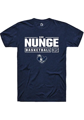 Bob Nunge  Xavier Musketeers Navy Blue Rally NIL Stacked Box Short Sleeve T Shirt