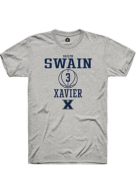 Dailyn Swain  Xavier Musketeers Ash Rally NIL Sport Icon Short Sleeve T Shirt