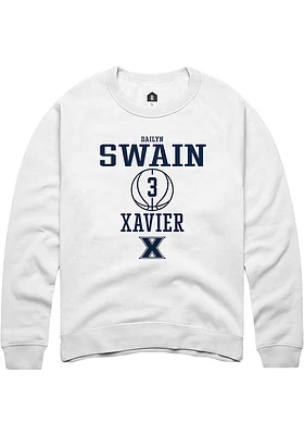 Dailyn Swain Rally Xavier Musketeers Mens NIL Sport Icon Long Sleeve Crew Sweatshirt