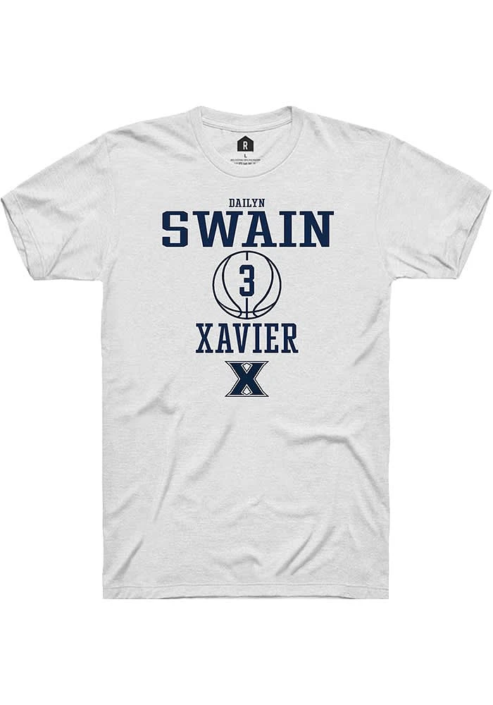 Dailyn Swain  Xavier Musketeers White Rally NIL Sport Icon Short Sleeve T Shirt