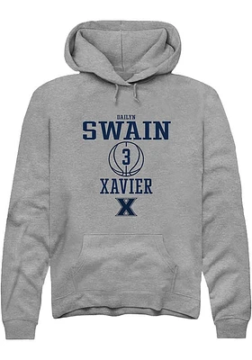 Dailyn Swain  Rally Xavier Musketeers Mens Graphite NIL Sport Icon Long Sleeve Hoodie