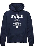 Dailyn Swain  Rally Xavier Musketeers Mens Navy Blue NIL Sport Icon Long Sleeve Hoodie