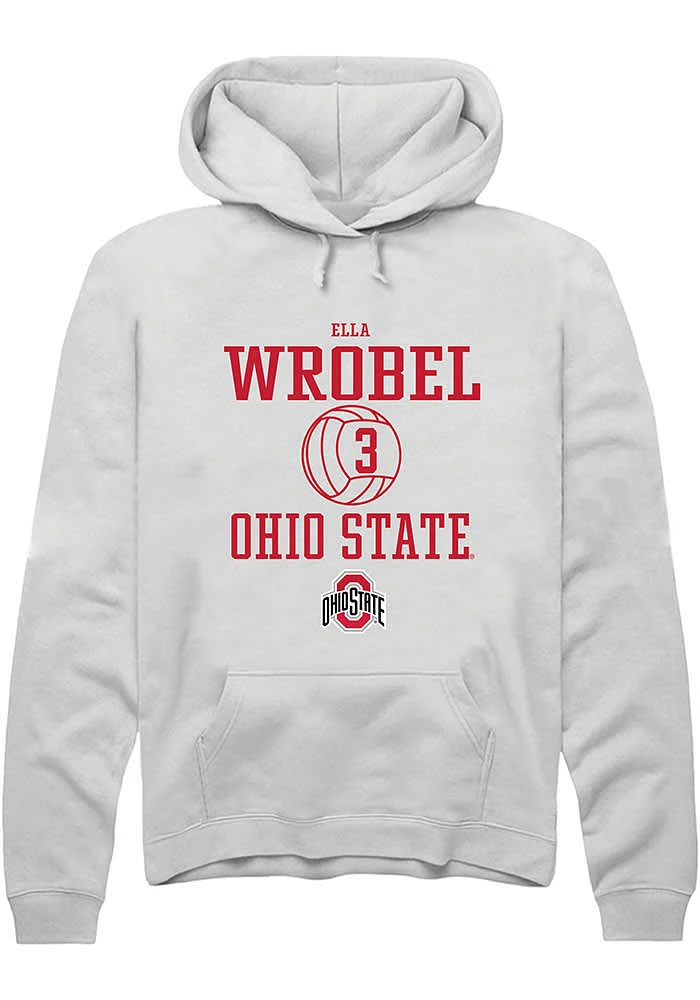 Ella Wrobel Rally Ohio State Buckeyes Mens NIL Sport Icon Long Sleeve Hoodie