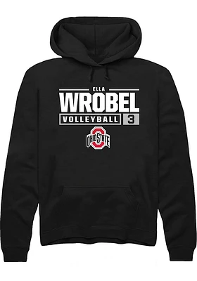 Ella Wrobel Rally Ohio State Buckeyes Mens NIL Stacked Box Long Sleeve Hoodie