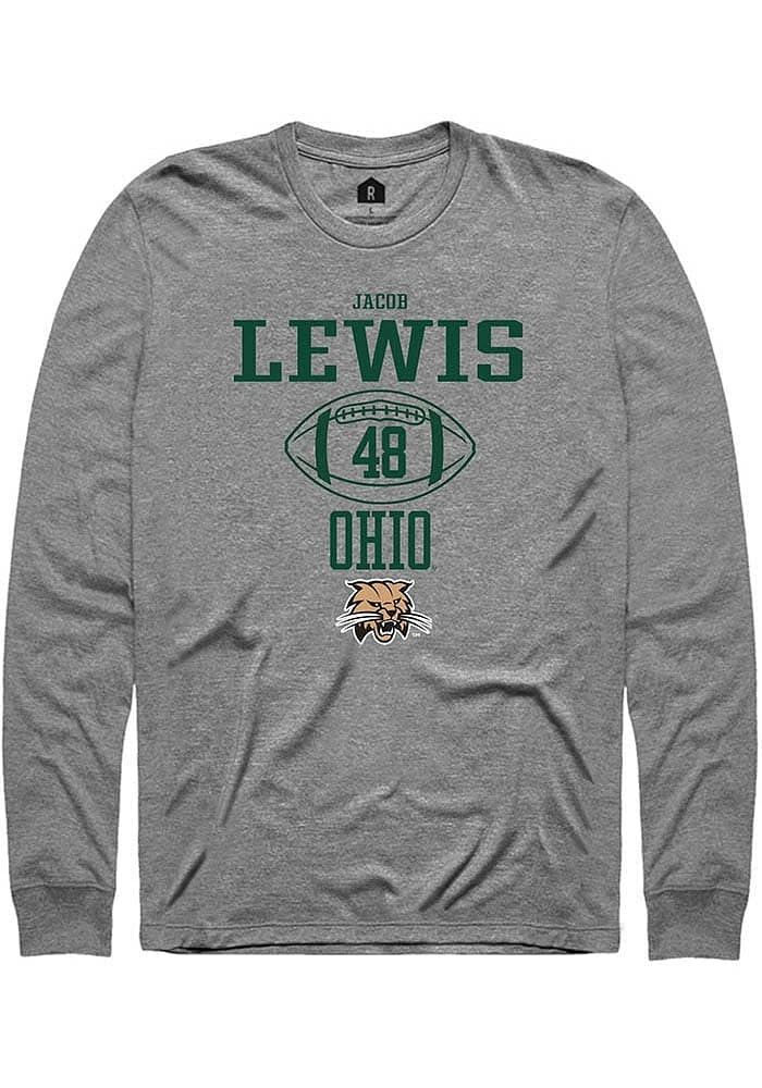 Jacob Lewis  Ohio Bobcats Graphite Rally NIL Sport Icon Long Sleeve T Shirt